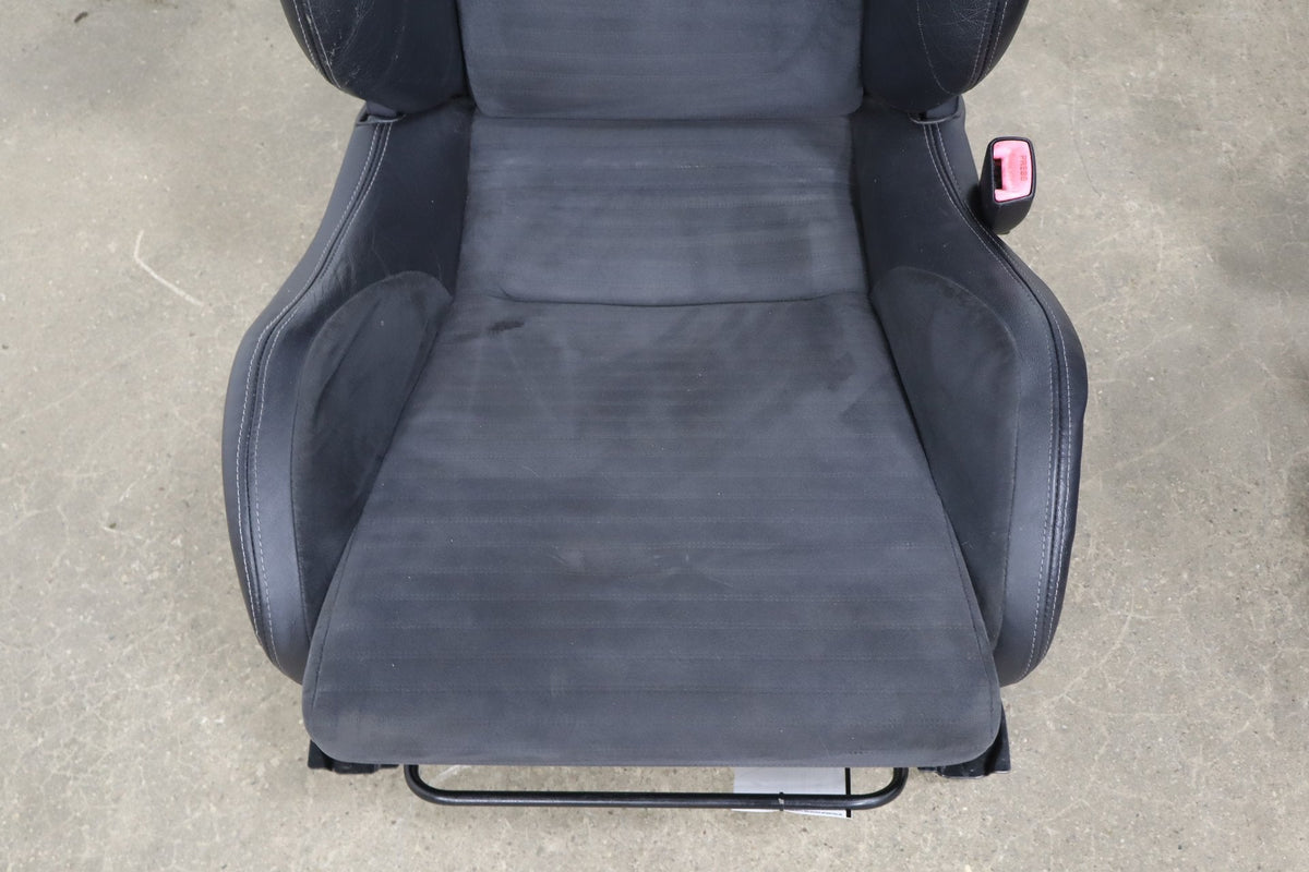 08-15 Mitsubishi Lancer Evo X Recaro Seat Set Black 82X (Torn)