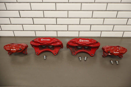 08-15 OEM Mitsubishi Evolution Evo X Brembo Brake Calipers Red SET