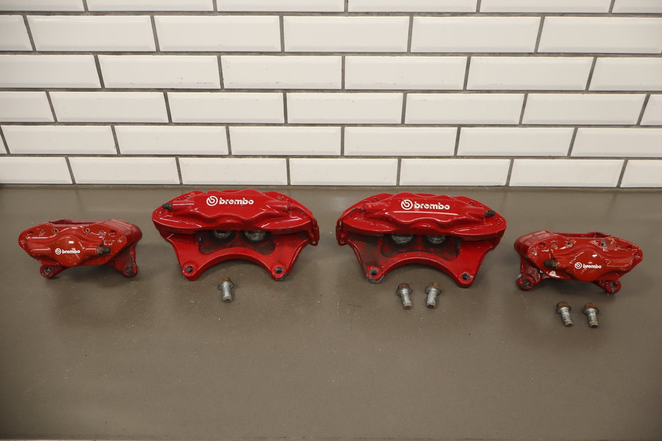 08-15 OEM Mitsubishi Evolution Evo X Brembo Brake Calipers Red SET