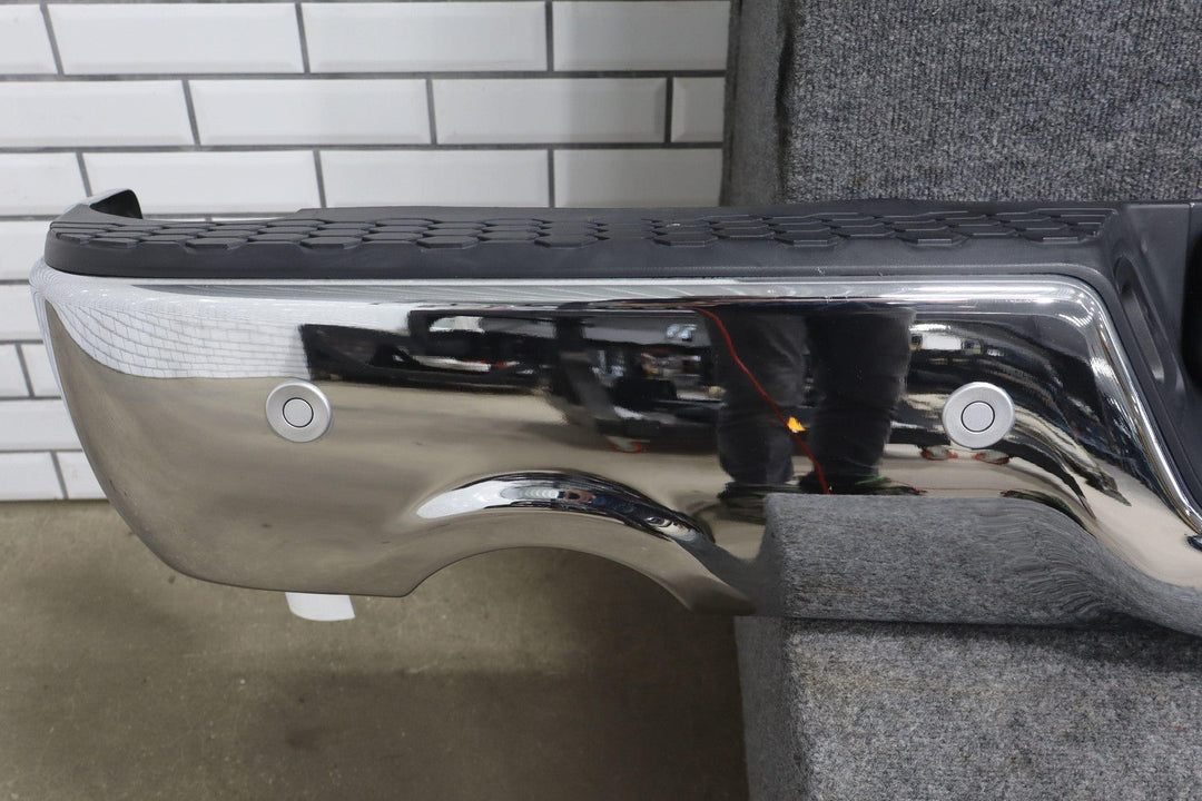 09 - 18 Ram 1500 Chrome Park Assist Rear Bumper Assembly Dual Exhaust
