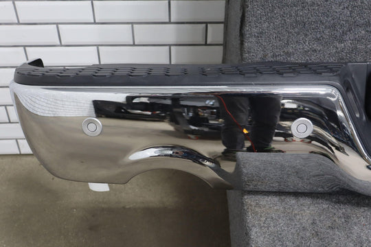09 - 18 Ram 1500 Chrome Park Assist Rear Bumper Assembly Dual Exhaust