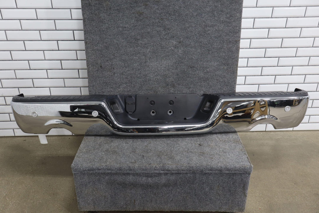 09 - 18 Ram 1500 Chrome Park Assist Rear Bumper Assembly Dual Exhaust
