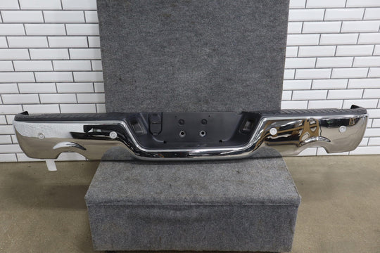 09 - 18 Ram 1500 Chrome Park Assist Rear Bumper Assembly Dual Exhaust