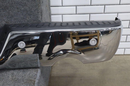 09 - 18 Ram 1500 Chrome Park Assist Rear Bumper Assembly Dual Exhaust
