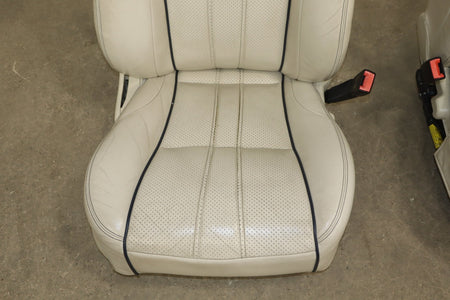 10-19 Jaguar XJL LWB Portfolio Heat/Vent/Massage Leather Seats Set Ivory X351
