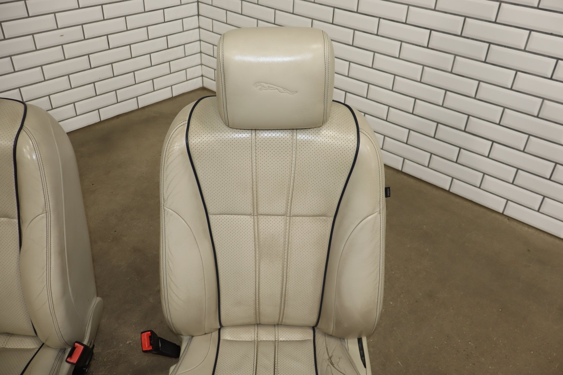 10-19 Jaguar XJL LWB Portfolio Heat/Vent/Massage Leather Seats Set Ivory X351