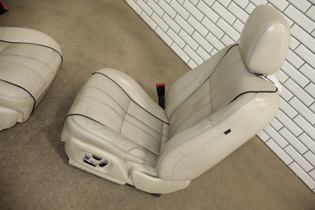 10-19 Jaguar XJL LWB Portfolio Heat/Vent/Massage Leather Seats Set Ivory X351
