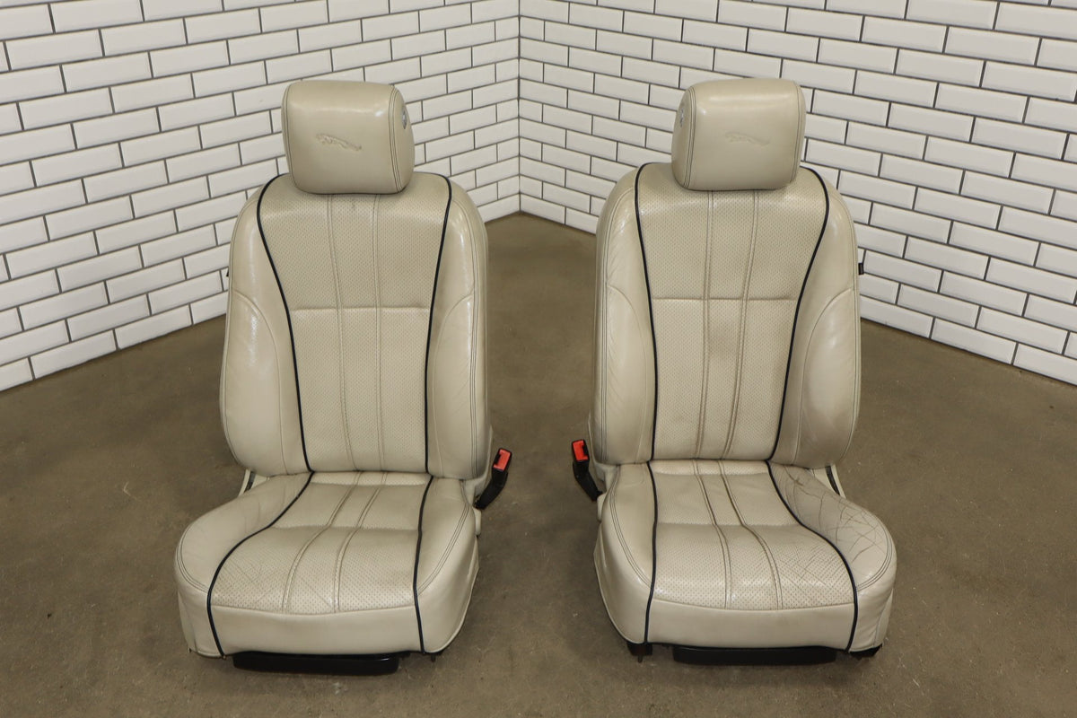 10-19 Jaguar XJL LWB Portfolio Heat/Vent/Massage Leather Seats Set Ivory X351