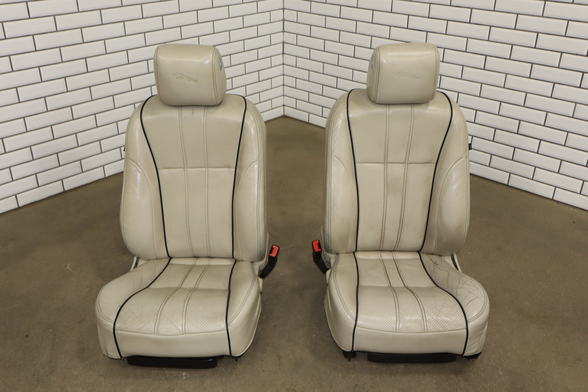 10-19 Jaguar XJL LWB Portfolio Heat/Vent/Massage Leather Seats Set Ivory X351