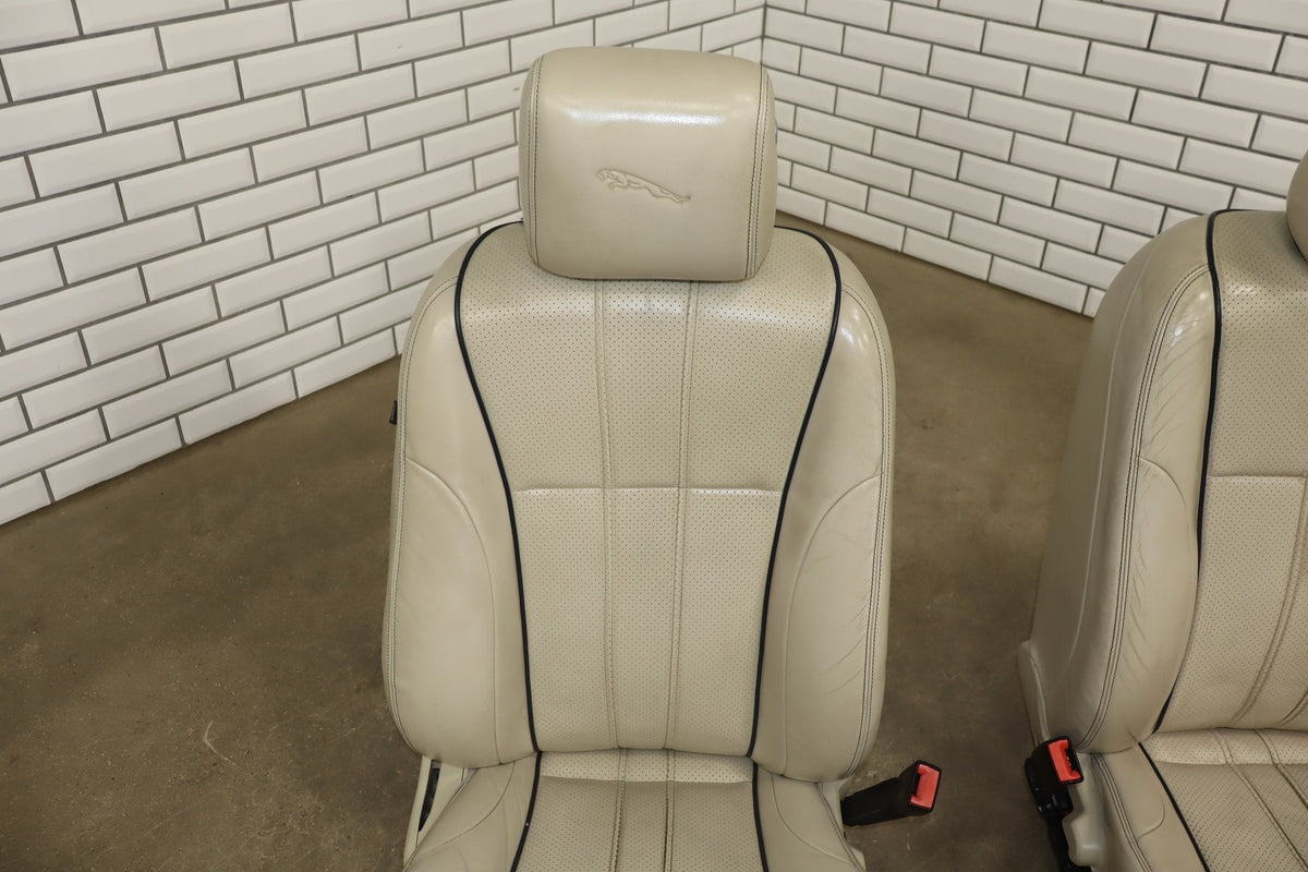 10-19 Jaguar XJL LWB Portfolio Heat/Vent/Massage Leather Seats Set Ivory X351
