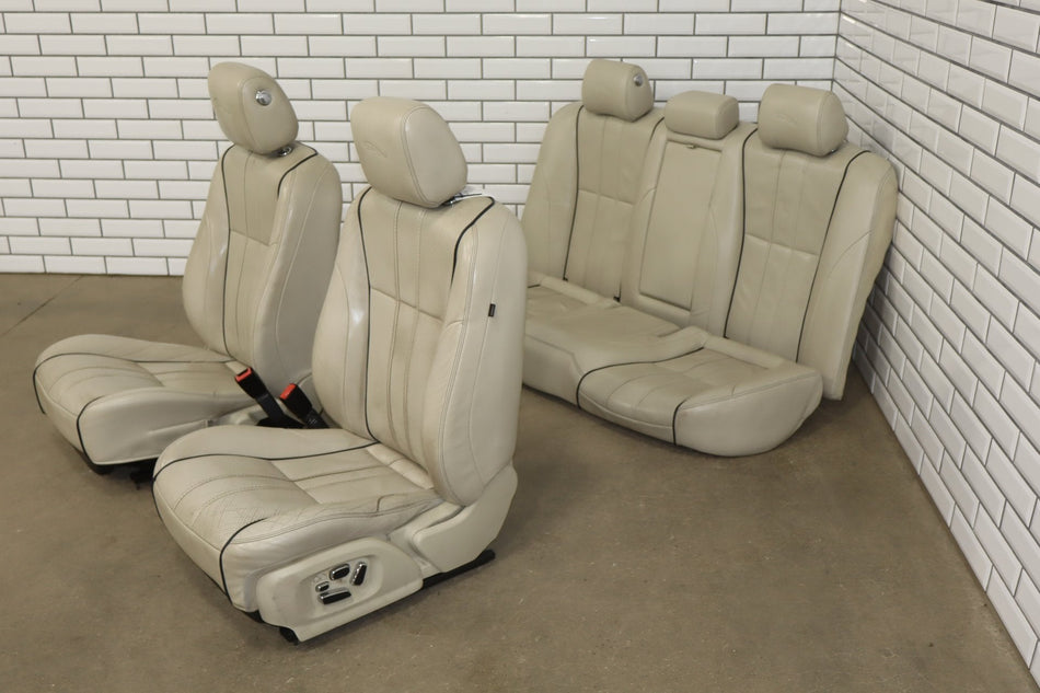 10-19 Jaguar XJL LWB Portfolio Heat/Vent/Massage Leather Seats Set Ivory X351