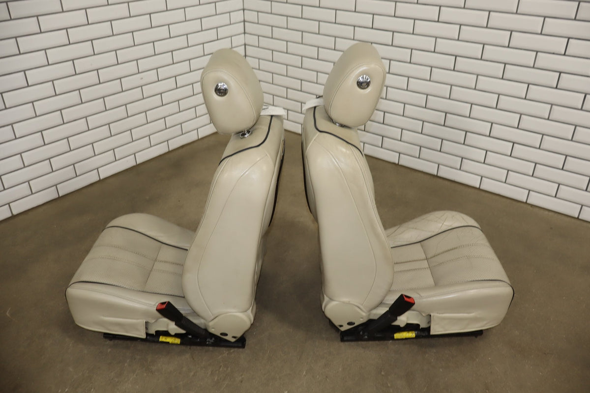 10-19 Jaguar XJL LWB Portfolio Heat/Vent/Massage Leather Seats Set Ivory X351