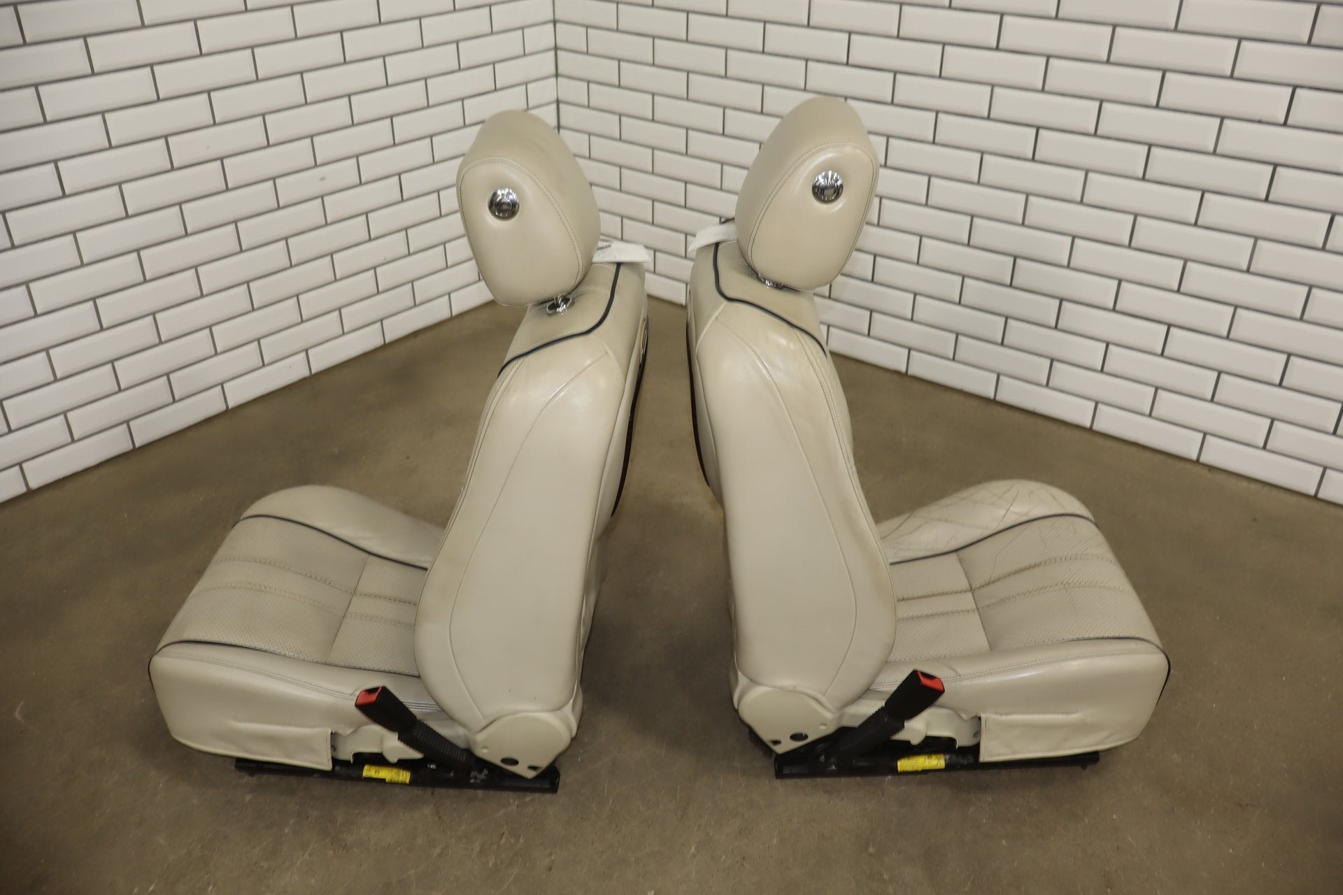 10-19 Jaguar XJL LWB Portfolio Heat/Vent/Massage Leather Seats Set Ivory X351