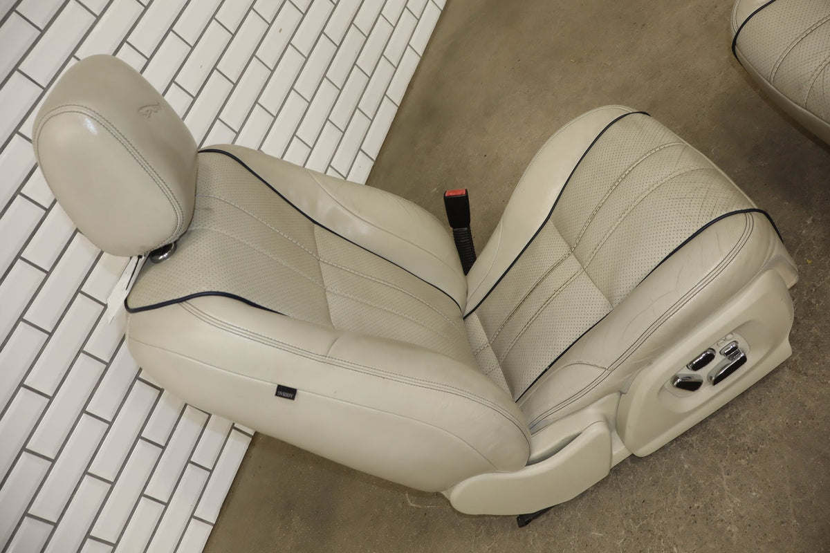 10-19 Jaguar XJL LWB Portfolio Heat/Vent/Massage Leather Seats Set Ivory X351