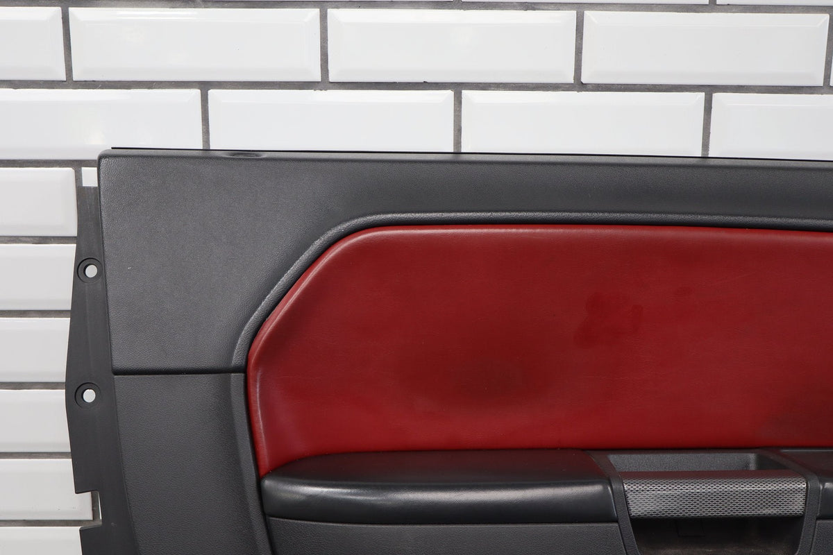 11-14 Dodge Challenger Front Door Trim Panel Pair Dark Slate Gray (DR)