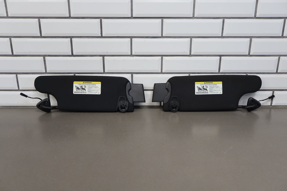 11-14 Dodge Challenger Illuminated Sun Visor Pair Dark Slate Gray (DR)