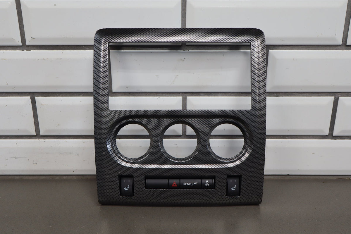 11-14 Dodge Challenger Radio Bezel Hazard Traction Heat Dark Slate Gray (DR)