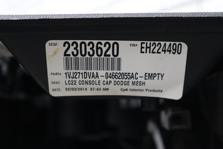 11-14 Dodge Challenger R/T Center Floor Console Dark Slate Gray (DR) Auto