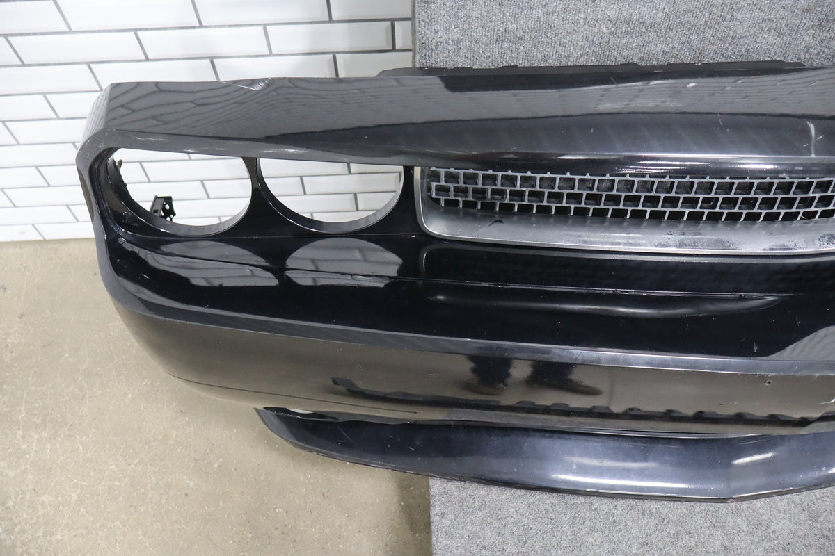 11-14 Dodge Challenger R/T Front Bumper Cover Complete Black (PX8) (Resprayed)