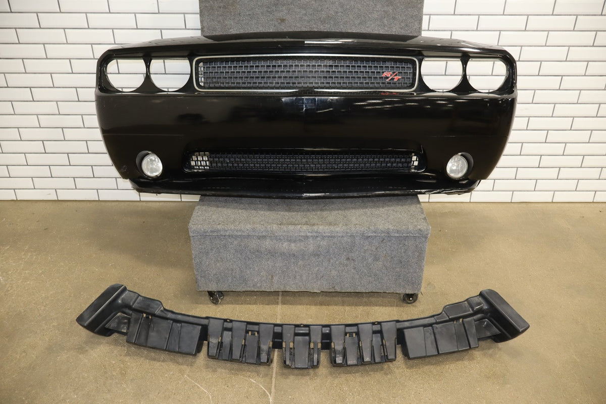 11-14 Dodge Challenger R/T Front Bumper Cover Complete Black (PX8) (Resprayed)