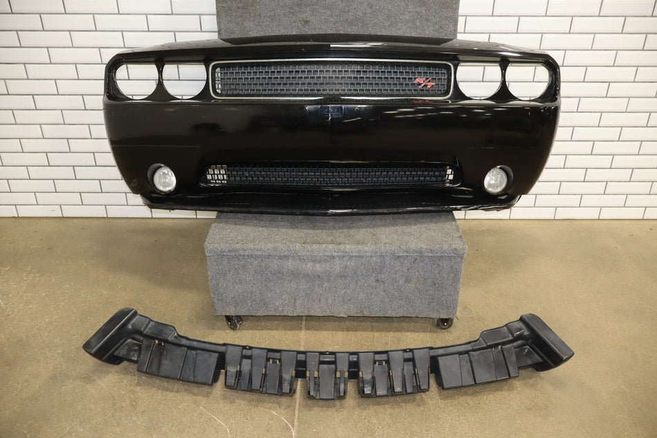 11-14 Dodge Challenger R/T Front Bumper Cover Complete Black (PX8) (Resprayed)