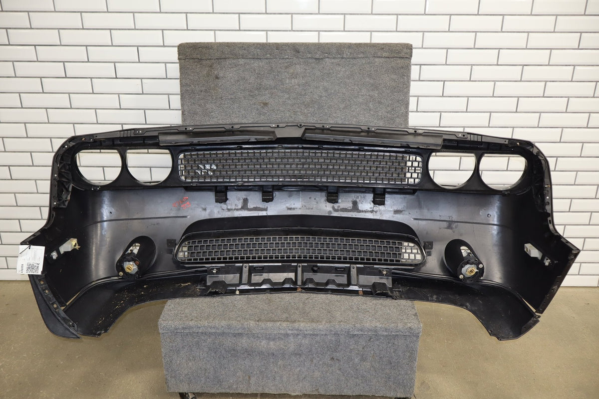 11-14 Dodge Challenger R/T Front Bumper Cover Complete Black (PX8) (Resprayed)