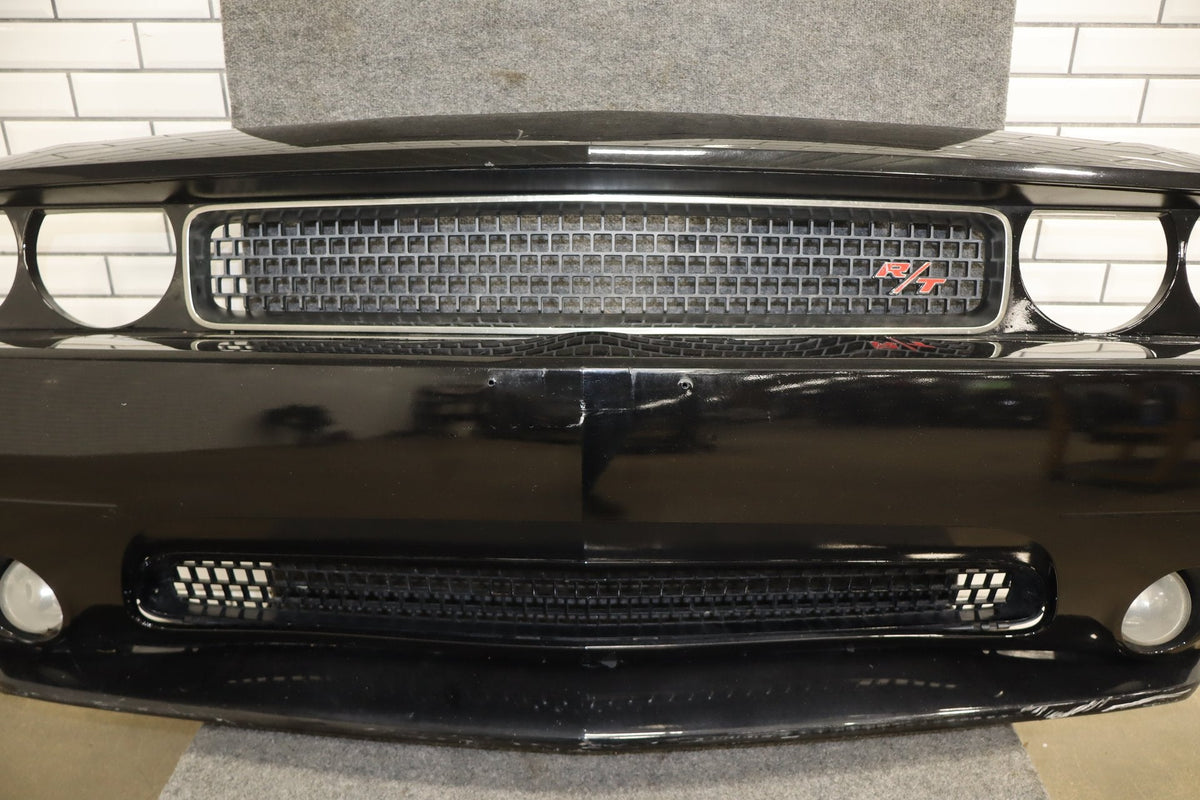 11-14 Dodge Challenger R/T Front Bumper Cover Complete Black (PX8) (Resprayed)