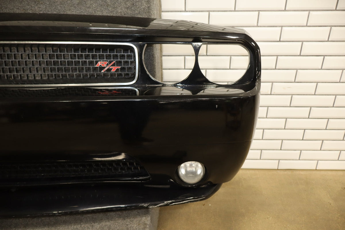 11-14 Dodge Challenger R/T Front Bumper Cover Complete Black (PX8) (Resprayed)