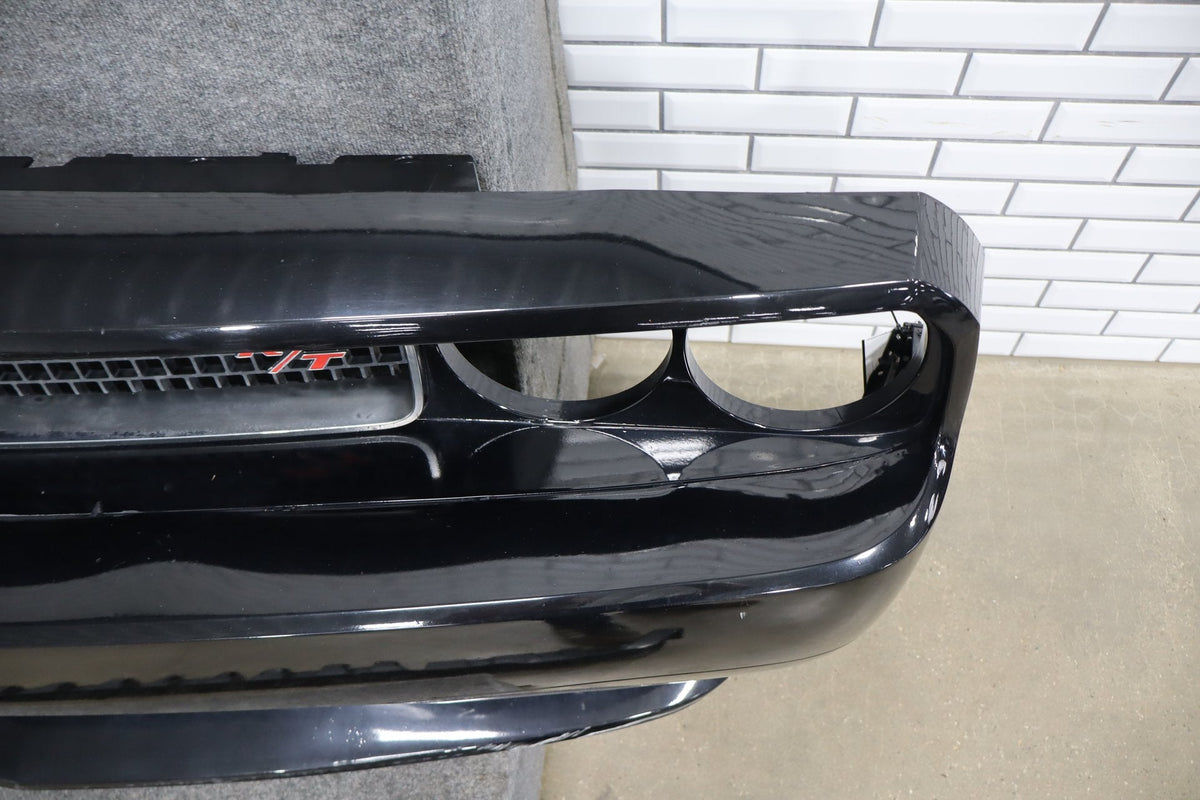 11-14 Dodge Challenger R/T Front Bumper Cover Complete Black (PX8) (Resprayed)