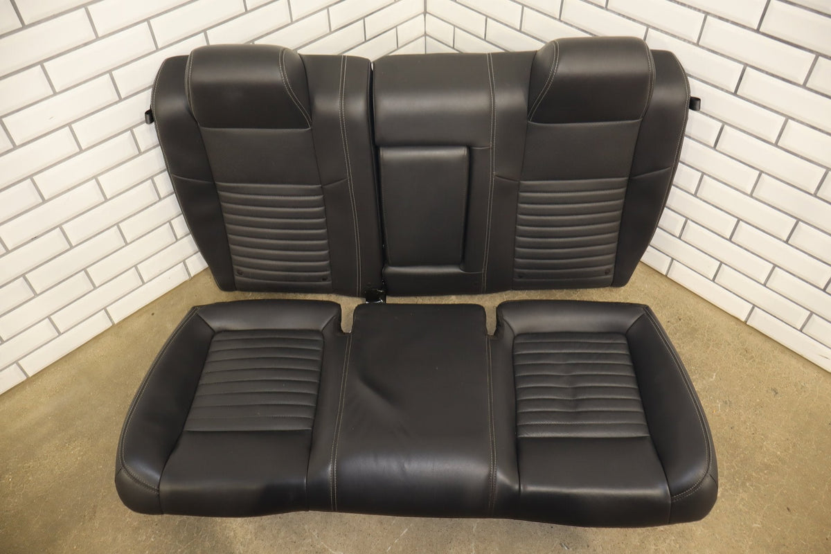 11-14 Dodge Challenger R/T Leather Power Seat Set Front/Rear Dark Slate Gray DV