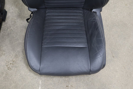 11-14 Dodge Challenger R/T Leather Power Seat Set Front/Rear Dark Slate Gray DV