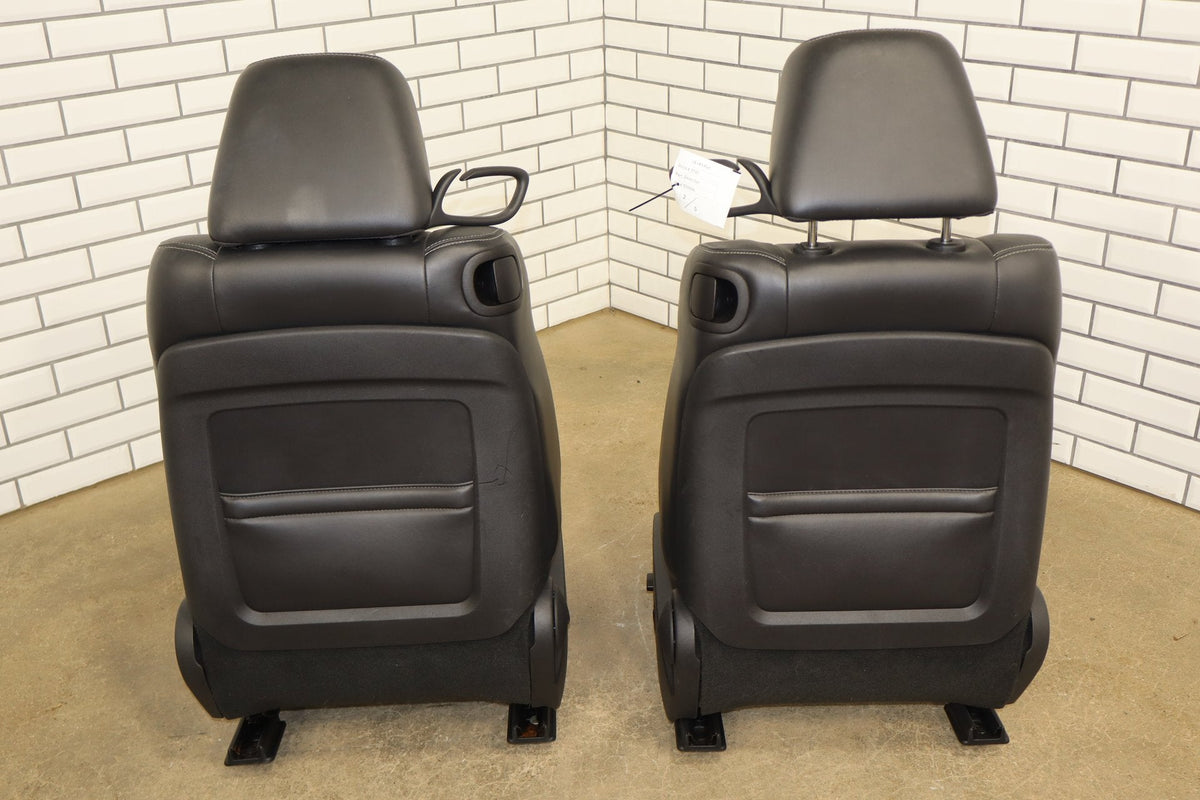 11-14 Dodge Challenger R/T Leather Power Seat Set Front/Rear Dark Slate Gray DV