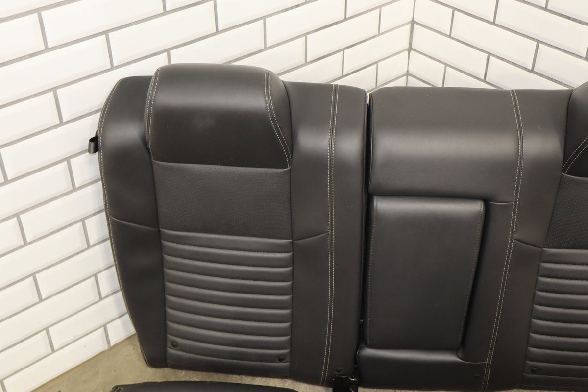 11-14 Dodge Challenger R/T Leather Power Seat Set Front/Rear Dark Slate Gray DV