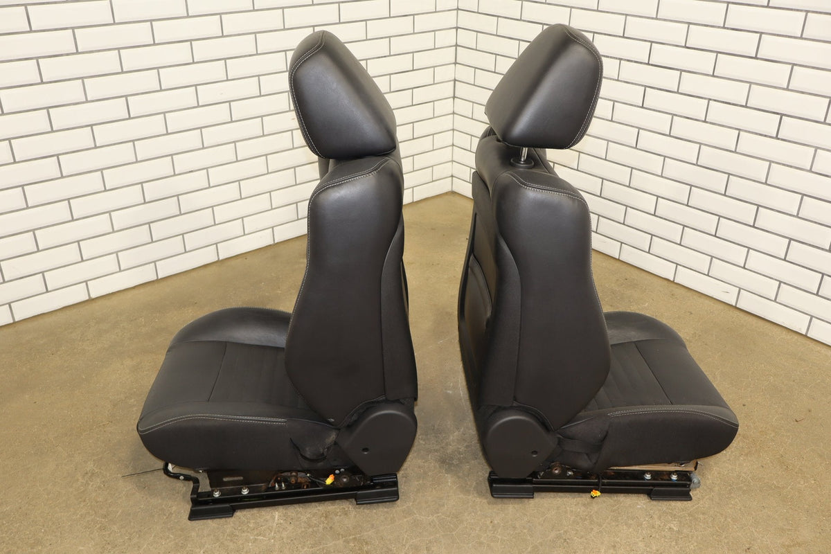11-14 Dodge Challenger R/T Leather Power Seat Set Front/Rear Dark Slate Gray DV