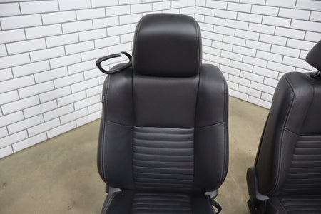 11-14 Dodge Challenger R/T Leather Power Seat Set Front/Rear Dark Slate Gray DV