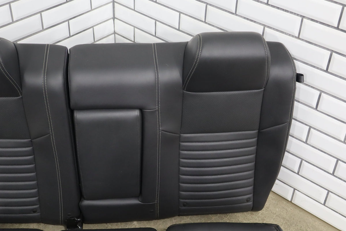 11-14 Dodge Challenger R/T Leather Power Seat Set Front/Rear Dark Slate Gray DV