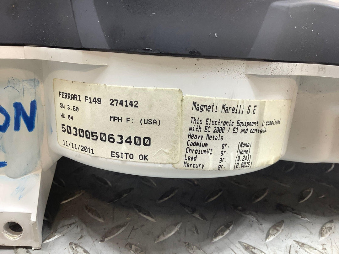 12 - 14 Ferrari California 220MPH Speedometer Gauge Cluster OEM 274142 Tested