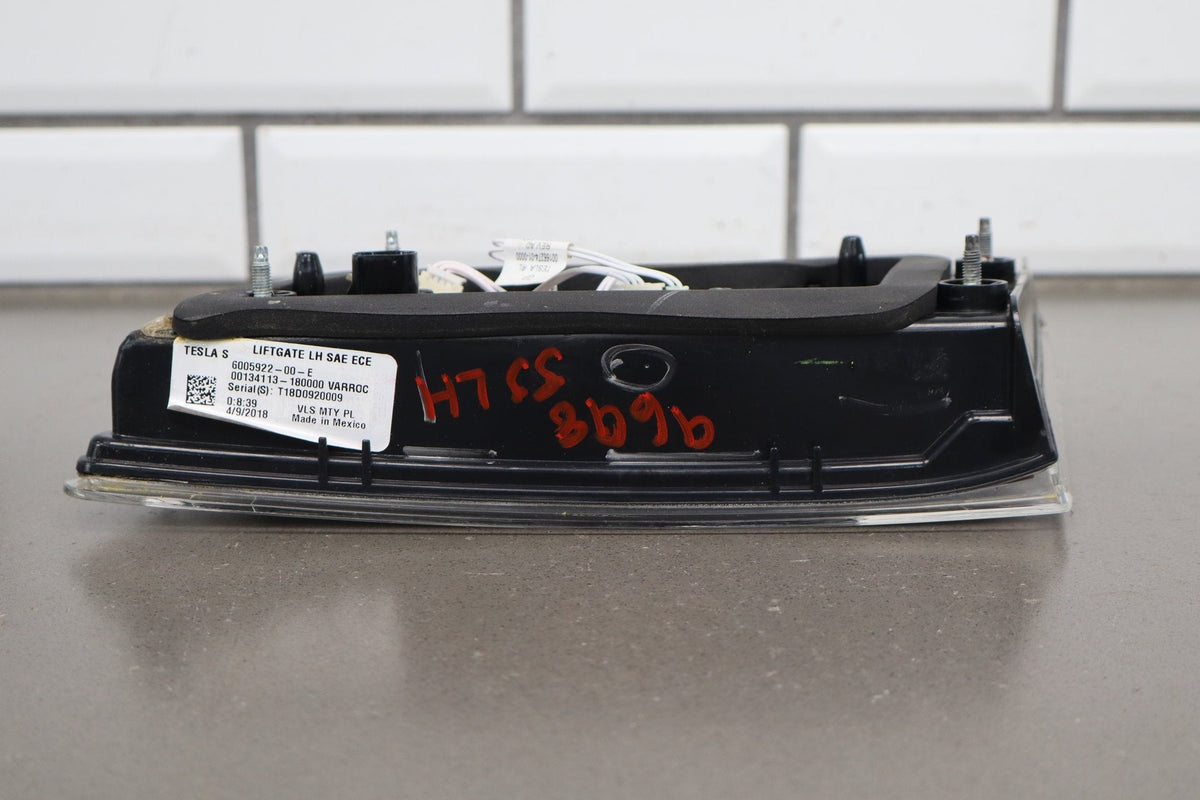 12-20 OEM Tesla Model S Rear Left Driver Side Inner Tail Light Trunk Liftgate