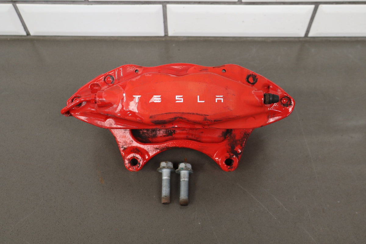 12-20 Tesla Model S Front Brembo Brake Caliper Set Left/Right OEM 4 Piston