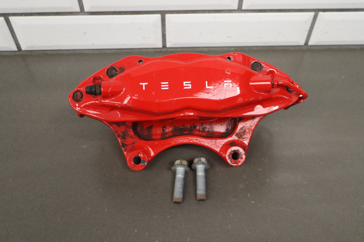 12-20 Tesla Model S Front Brembo Brake Caliper Set Left/Right OEM 4 Piston