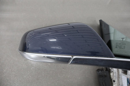 12-20 Tesla Model S Passenger Right RH Door Mirror Blue Metallic PMMB