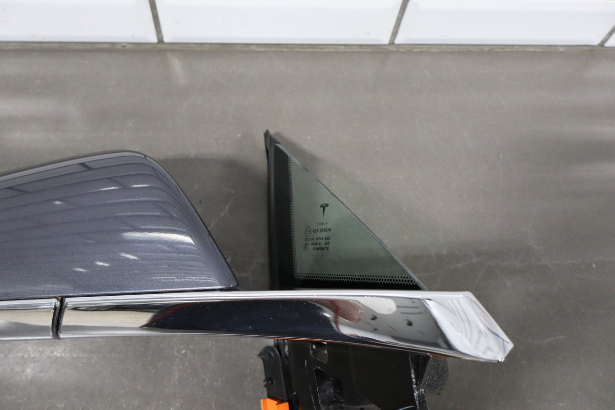 12-20 Tesla Model S Passenger Right RH Door Mirror Gray Metallic PMTG
