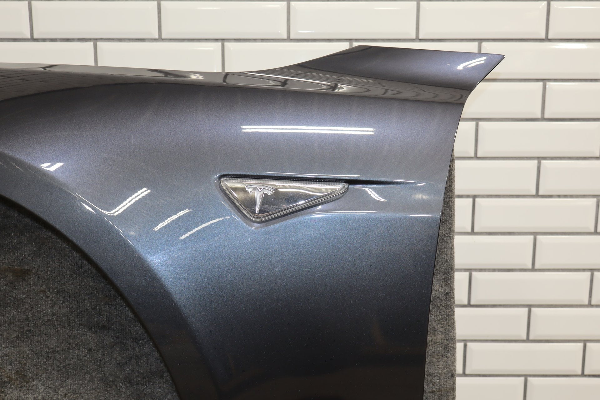 12-21 Tesla Model S Driver Left LH Fender Gray Metallic PMTG 6008022-E0-D