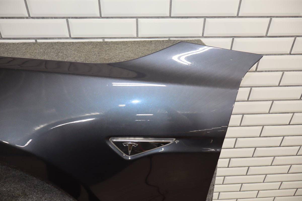 12-21 Tesla Model S Driver Left LH Fender Gray Metallic PMTG 6008022-E0-D