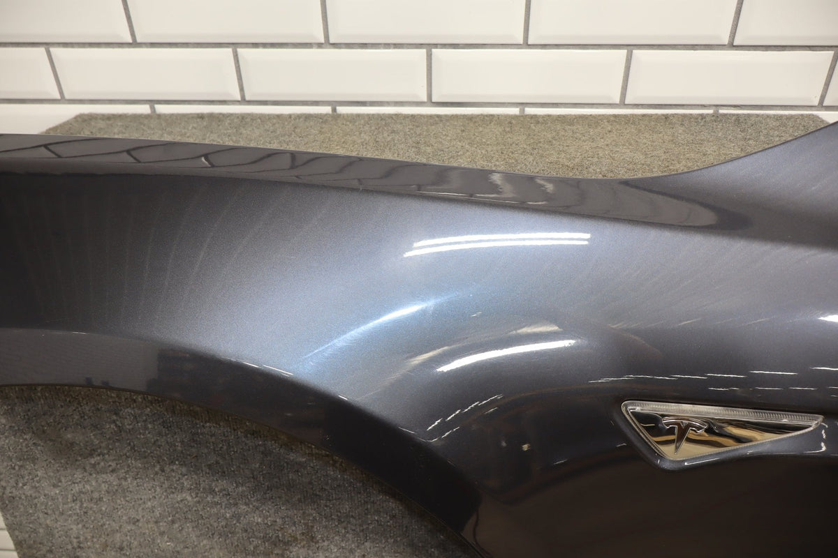 12-21 Tesla Model S Driver Left LH Fender Gray Metallic PMTG 6008022-E0-D