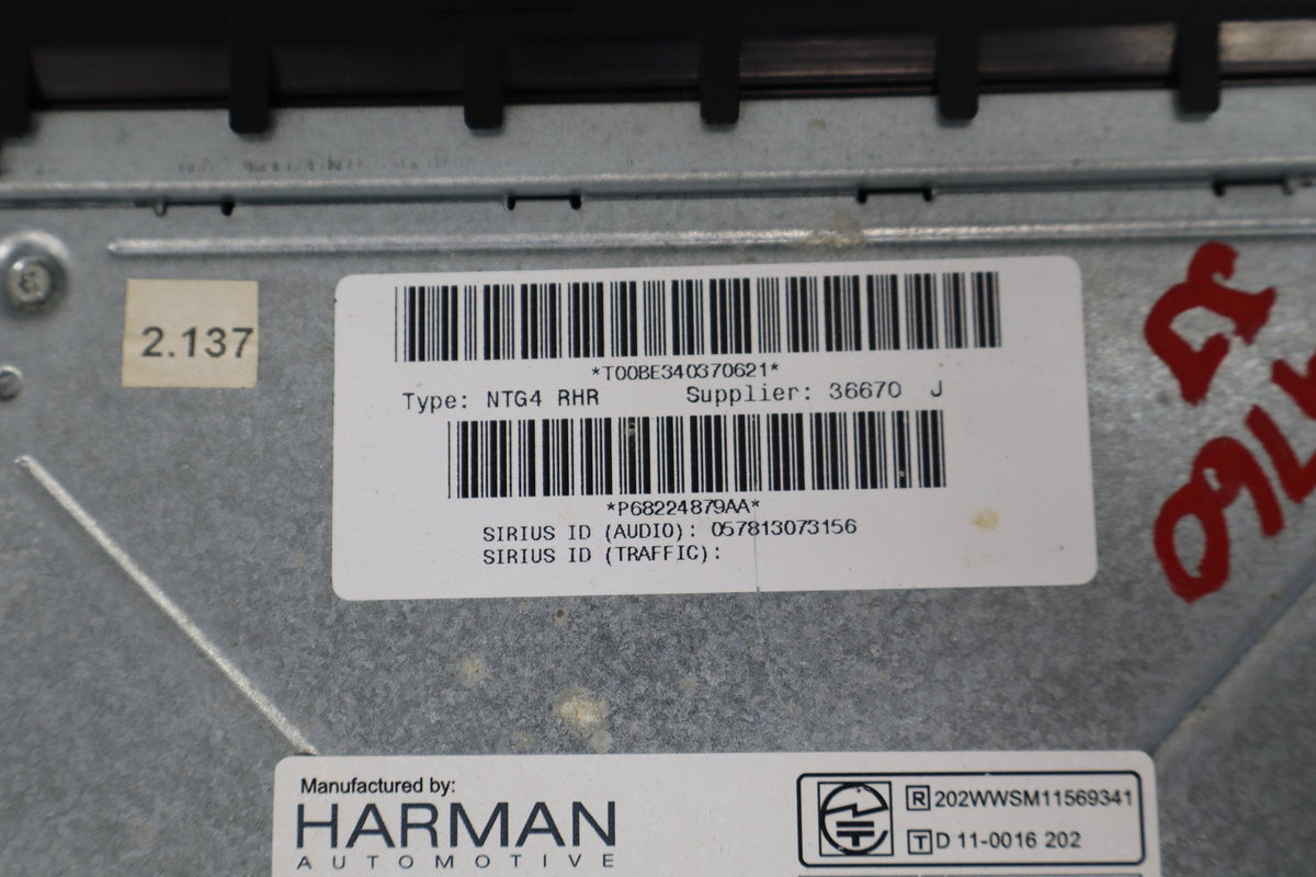 13-14 Dodge Challenger RHR 430N Navigation Radio 68224879AA Tested