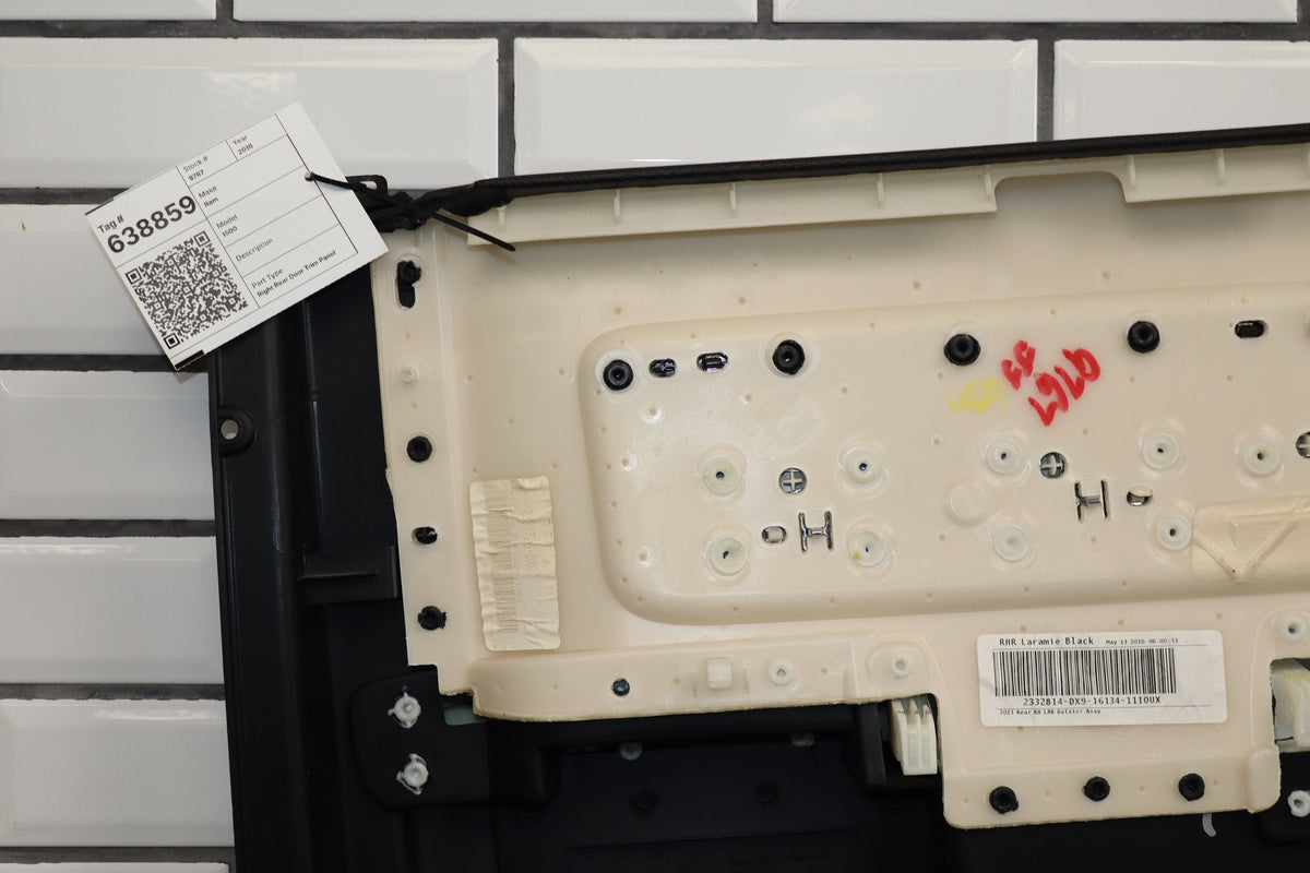 13-18 Ram 4th Gen Crew Cab Right Rear Interior Door Panel