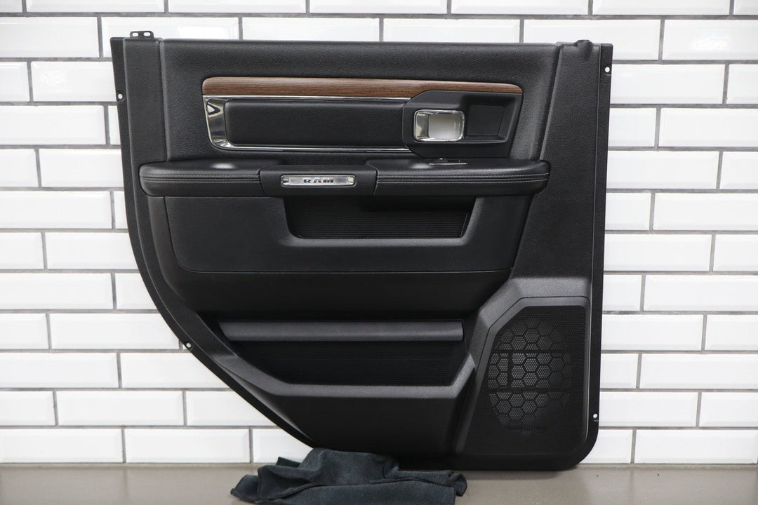 13 - 18 Ram Crew Cab Laramie Left Rear Interior Door Trim Panel (Black X9)