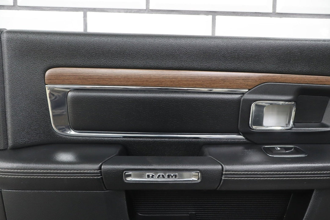 13 - 18 Ram Crew Cab Laramie Left Rear Interior Door Trim Panel (Black X9)