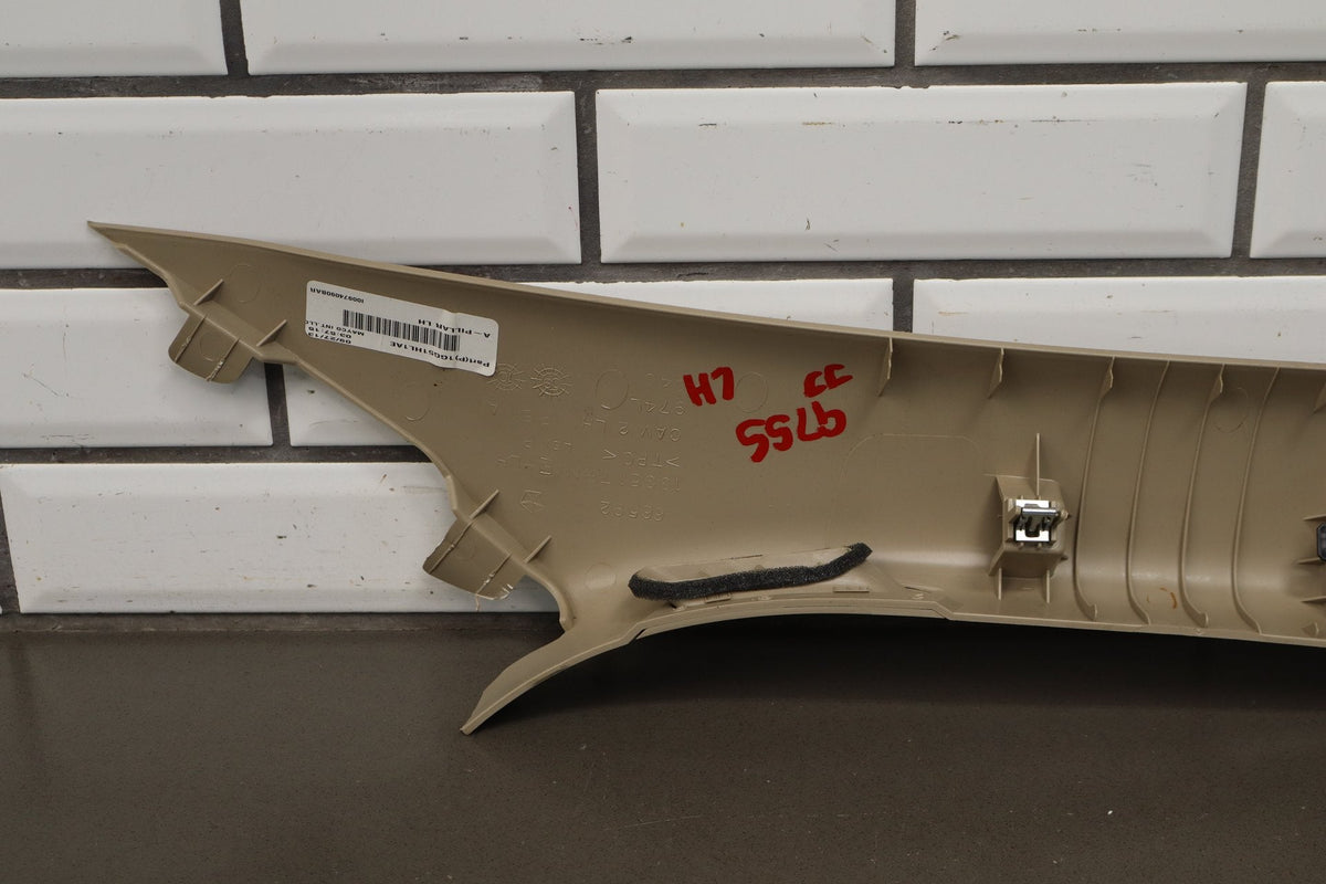 14-16 Jeep Grand Cherokee Pair A Pillar Trim (Frost Beige)